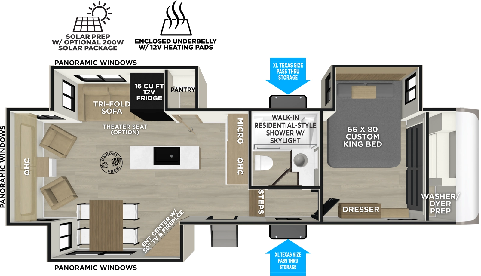 Hemisphere Fifth Wheels 286RL Floorplan